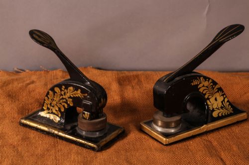 a pair of victorianstamp presses - CATEGORY: ANTIQUE MISCELLANEOUS - DATED 19TH CENTURY
