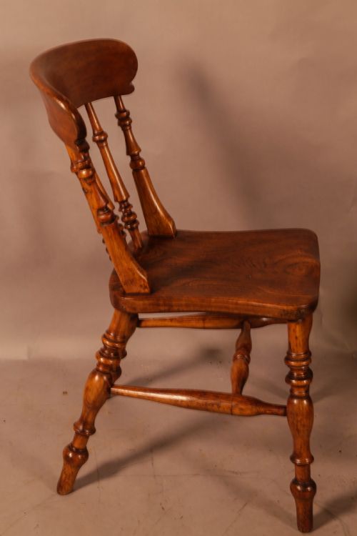 A HARLEQUIN SET OF 4 WORKSOP KITCHEN CHAIRS - ADDITIONAL PHOTO 5