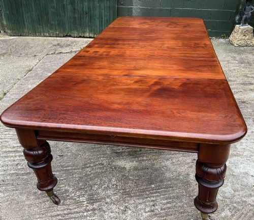 A GOOD VICTORIAN MAHOGANY EXTENDING DINING TABLE SEAT 12 - ADDITIONAL PHOTO 10