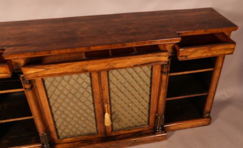 REGENCY PERIOD LOW BOOKCASE IN ROSEWOOD - ADDITIONAL PHOTO 4