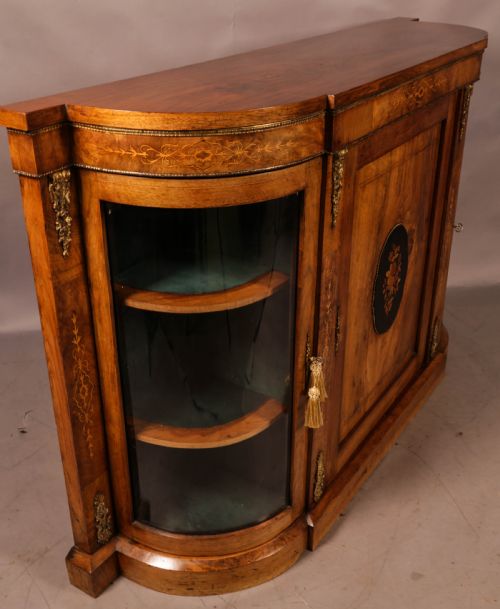A VICTORIAN BURR WALNUT CREDENZA - ADDITIONAL PHOTO 1