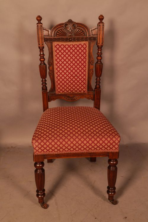 A SET OF 6 LATE VICTORIAN DINING CHAIRS - ADDITIONAL PHOTO 3