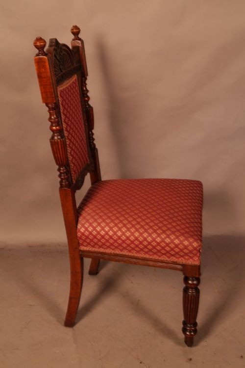 A SET OF 6 LATE VICTORIAN DINING CHAIRS - ADDITIONAL PHOTO 4