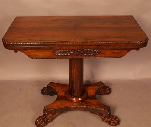 a rosewood william iv games table - CATEGORY: ANTIQUE TABLES - DATED 19TH CENTURY