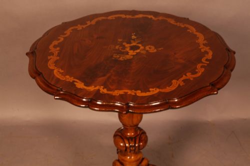 A GOOD VICTORIAN INLAID OCCASIONAL TABLE - ADDITIONAL PHOTO 3