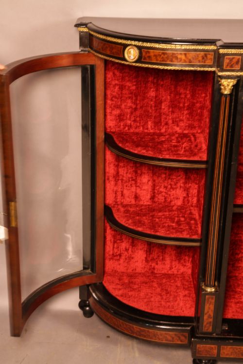 AN ATRACTIVE VICTORIAN EBONIZED CREDENZA - ADDITIONAL PHOTO 5