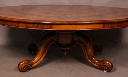 A SUPERB VICTORIAN COFFEE TABLE BURR WALNUT - ADDITIONAL PHOTO 4