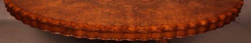 A VICTORIAN BURR WALNUT COFFEE TABLE - ADDITIONAL PHOTO 2