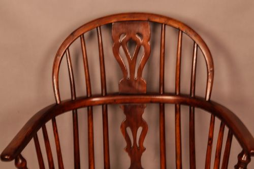 A YEW WOOD LOW BACK WINDSOR CHAIR ROCKLEY MAKER - ADDITIONAL PHOTO 4