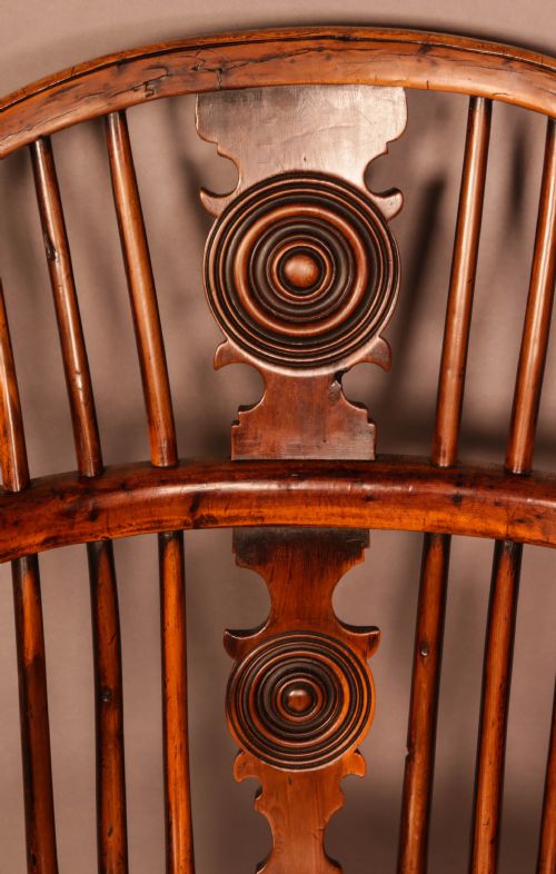 A VERY RARE WILLIAM WHEATLAND YEW WINDSOR CHAIR - ADDITIONAL PHOTO 7