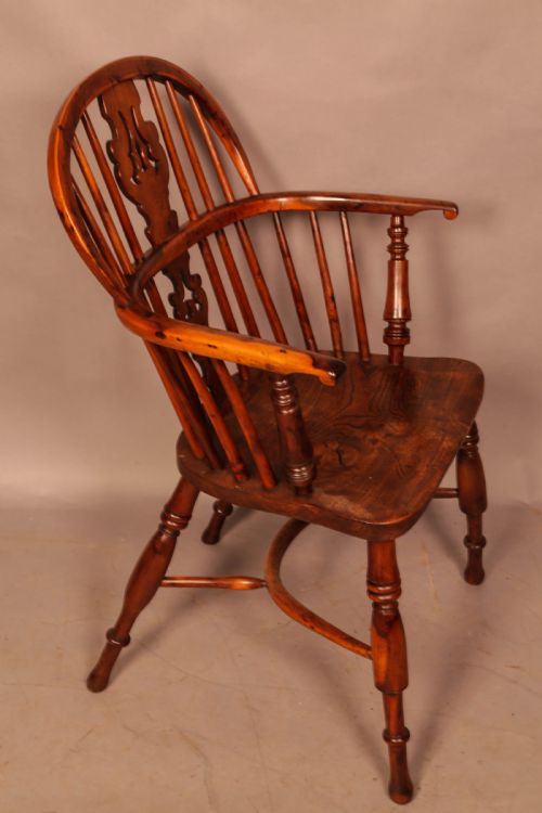 A RARE GEORGE NICHOLSON BEST MODEL YEW WINDSOR CHAIR - ADDITIONAL PHOTO 1
