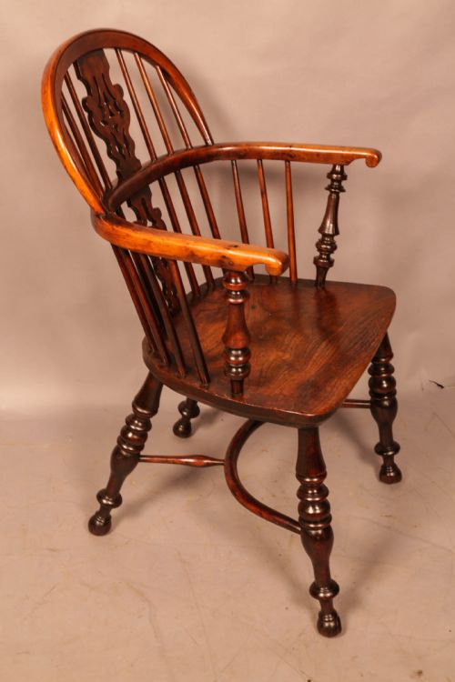 a super isaac allsop of worksop yew windsor chair - CATEGORY: ANTIQUE CHAIRS - DATED 19TH CENTURY