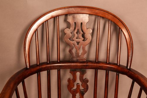 A SUPER ISAAC ALLSOP OF WORKSOP YEW WINDSOR CHAIR - ADDITIONAL PHOTO 8