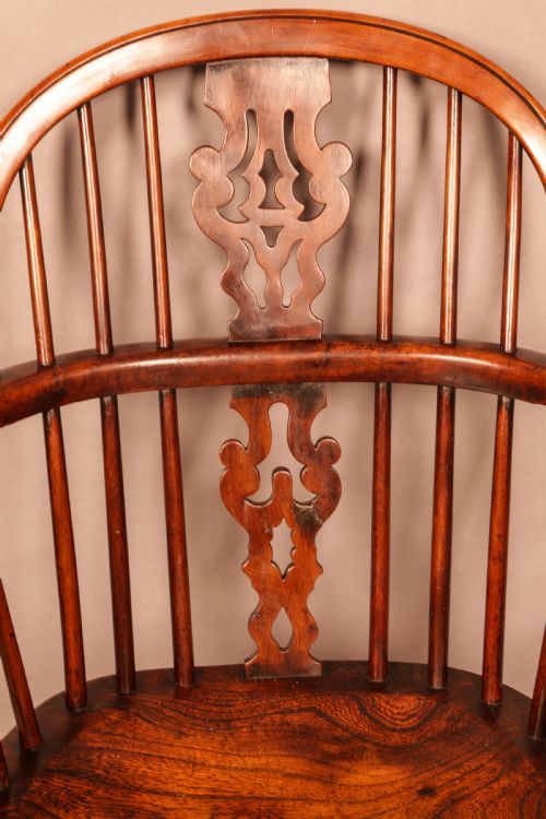 A SUPER ISAAC ALLSOP OF WORKSOP YEW WINDSOR CHAIR - ADDITIONAL PHOTO 10