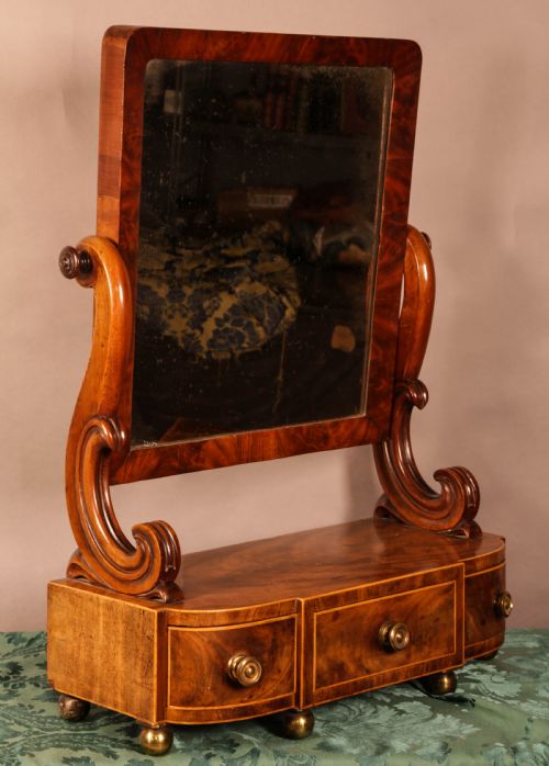 AN EARLY VICTORIAN DRESSING MIRROR - ADDITIONAL PHOTO 5