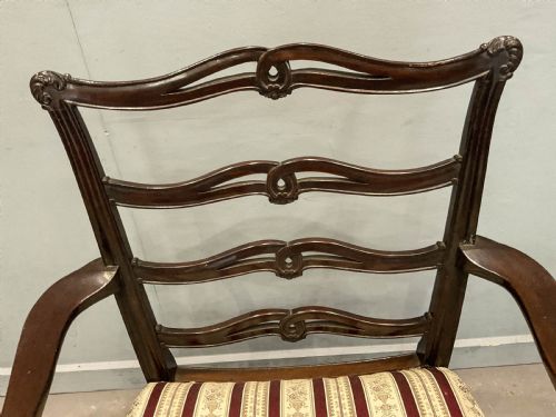 A SET OF 12 RIBBON BACK DINING CHAIRS MAHOGANY - ADDITIONAL PHOTO 8