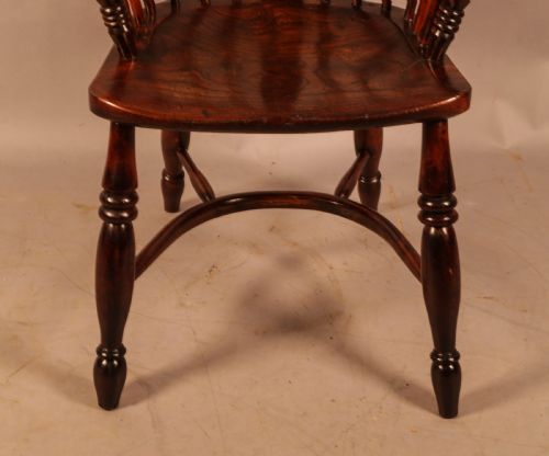 A YEW WOOD WINDSOR CHAIR C 1840 - ADDITIONAL PHOTO 2
