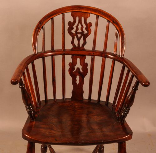A YEW WOOD WINDSOR CHAIR C 1840 - ADDITIONAL PHOTO 6