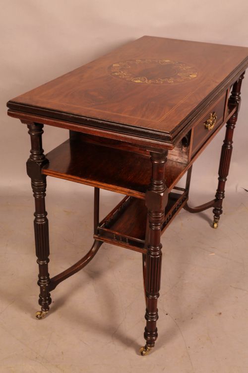 A FINE ROSEWOOD GAMES TABLE BY GILLOWS - ADDITIONAL PHOTO 10
