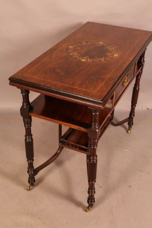 A FINE ROSEWOOD GAMES TABLE BY GILLOWS - ADDITIONAL PHOTO 11