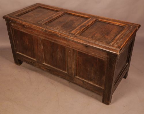 A 17TH C OAK COFFER ER 1692 - ADDITIONAL PHOTO 1