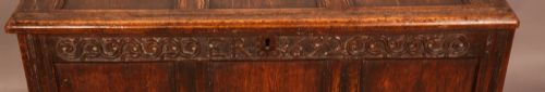 A 17TH C OAK COFFER ER 1692 - ADDITIONAL PHOTO 3