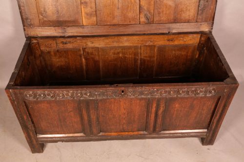 A 17TH C OAK COFFER ER 1692 - ADDITIONAL PHOTO 5