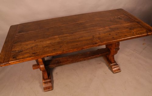 A 19TH CENTURY OAK REFECTORY TABLE SEATS 6 - ADDITIONAL PHOTO 5