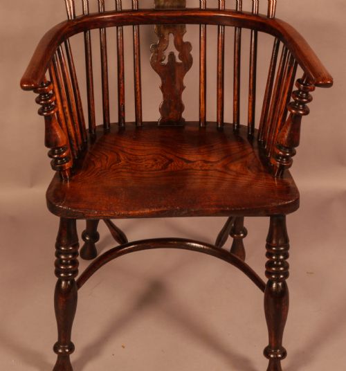 GOOD HIGH BACK WINDSOR CHAIR BENJAMIN GILLING OF WORKSOP - ADDITIONAL PHOTO 2