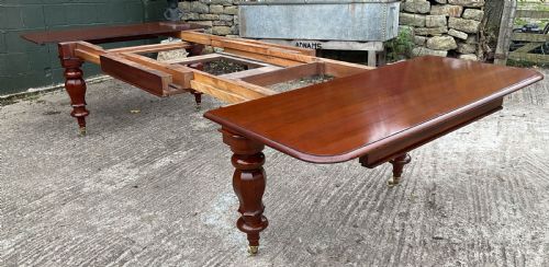 A FINE EARLY VICTORIAN EXTENDING DINING TABLE MAHOGANY SEAT 1214 - ADDITIONAL PHOTO 6