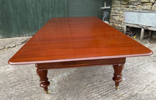 A FINE EARLY VICTORIAN EXTENDING DINING TABLE MAHOGANY SEAT 1214 - ADDITIONAL PHOTO 11