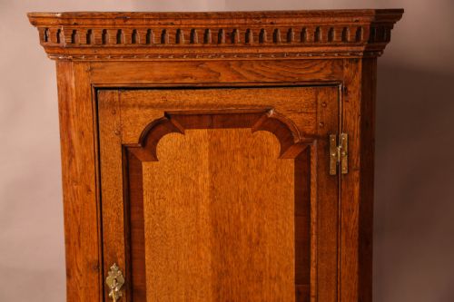AN 18TH CENTURY OAK CORNER CUPBOARD - ADDITIONAL PHOTO 2