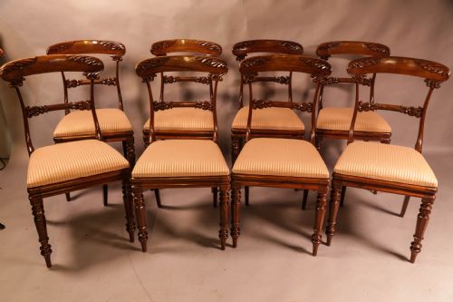 LOVELY SET OF 8 GEORGIAN DINING CHAIRS IN ROSEWOOD - ADDITIONAL PHOTO 2