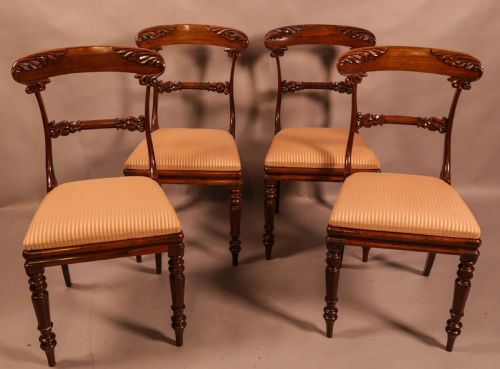 LOVELY SET OF 8 GEORGIAN DINING CHAIRS IN ROSEWOOD - ADDITIONAL PHOTO 3