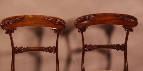 LOVELY SET OF 8 GEORGIAN DINING CHAIRS IN ROSEWOOD - ADDITIONAL PHOTO 6