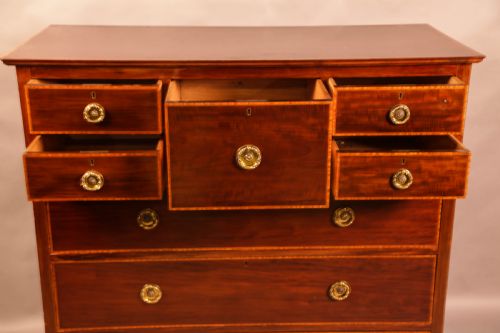 A MASSIVE LATE VICTORIAN CHEST OF DRAWERS IN MAHOGANY - ADDITIONAL PHOTO 3