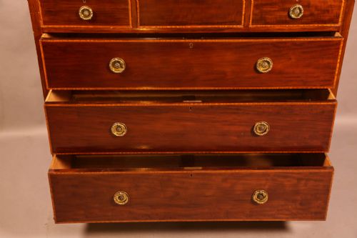 A MASSIVE LATE VICTORIAN CHEST OF DRAWERS IN MAHOGANY - ADDITIONAL PHOTO 5