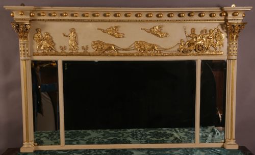 a 19th c overmantle classical figures - CATEGORY: ANTIQUE MIRRORS - DATED 19TH CENTURY