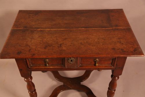 A SUPER WILLIAM AND MARY SIDE TABLE IN OAK - ADDITIONAL PHOTO 7