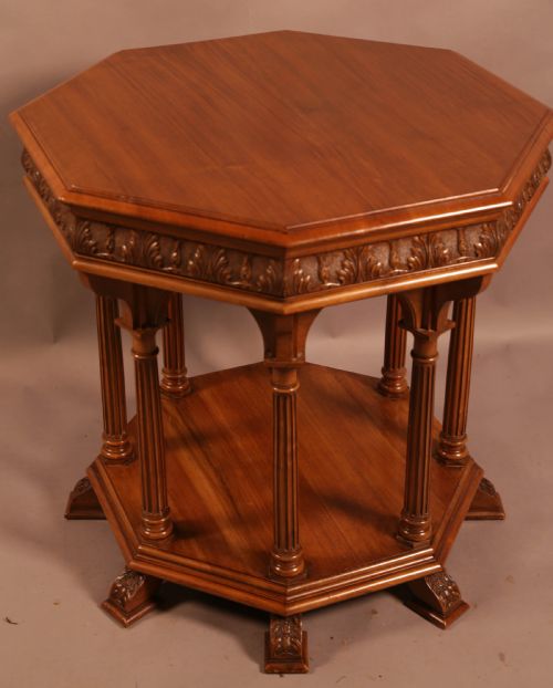 a superb arts and crafts centre table in walnut - CATEGORY: ANTIQUE TABLES - DATED 19TH CENTURY