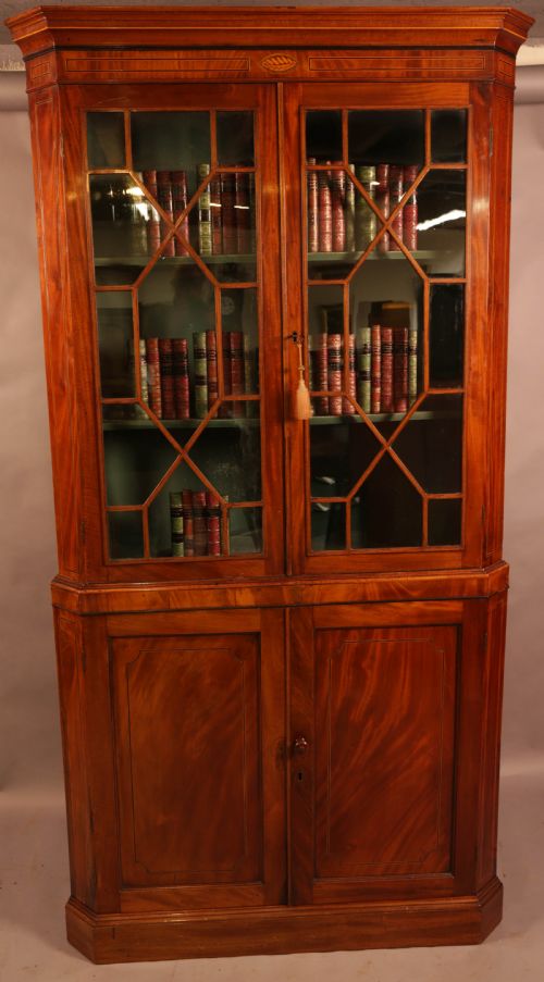 an 18th century mahogany full height corner cupboard - CATEGORY: ANTIQUE CUPBOARDS - DATED 18TH CENTURY