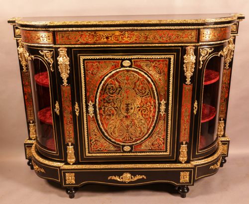 A FABULUS BOULLE WORK CREDENZA VICTORIAN - ADDITIONAL PHOTO 4