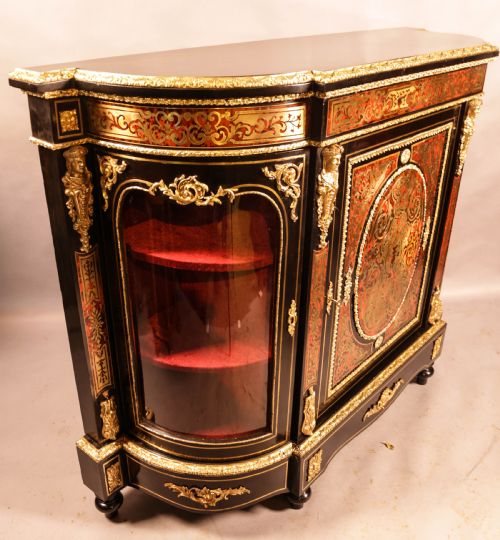 A FABULUS BOULLE WORK CREDENZA VICTORIAN - ADDITIONAL PHOTO 10