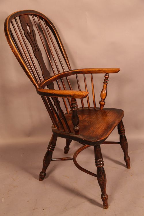A GOOD FRED WALKER HIGH BACK WINDSOR CHAIR - ADDITIONAL PHOTO 1