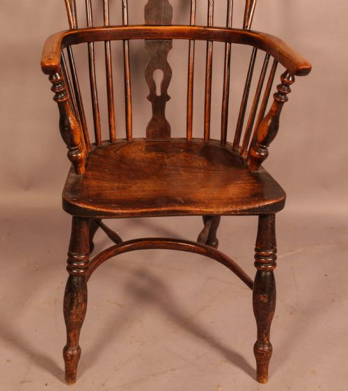 A GOOD FRED WALKER HIGH BACK WINDSOR CHAIR - ADDITIONAL PHOTO 3