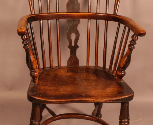 A GOOD FRED WALKER HIGH BACK WINDSOR CHAIR - ADDITIONAL PHOTO 5