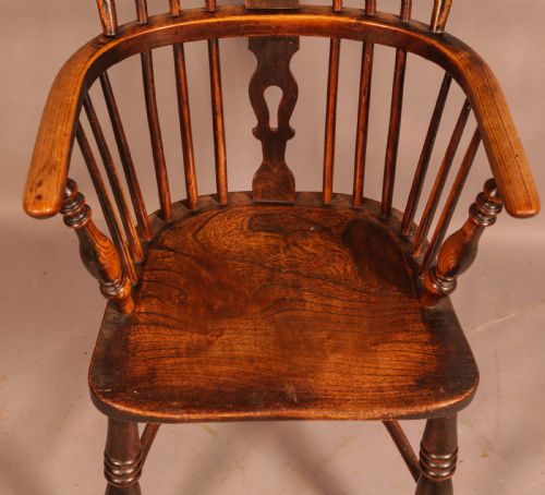 A GOOD FRED WALKER HIGH BACK WINDSOR CHAIR - ADDITIONAL PHOTO 8
