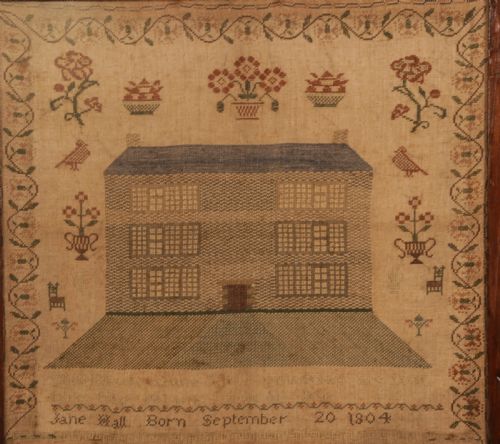 GIRL NEEDLE WORK SAMPLER JANE HALL - ADDITIONAL PHOTO 1
