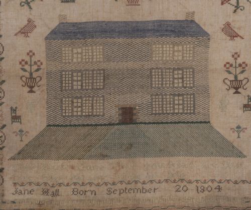 GIRL NEEDLE WORK SAMPLER JANE HALL - ADDITIONAL PHOTO 2