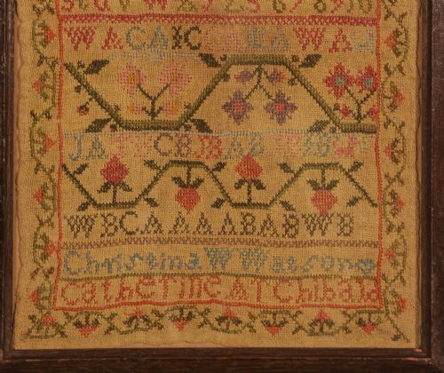 A GIRL NEEDLEWORK SAMPLER BY CATHERINE ATCHIBALD AND CHRISTINA W WATSON - ADDITIONAL PHOTO 2